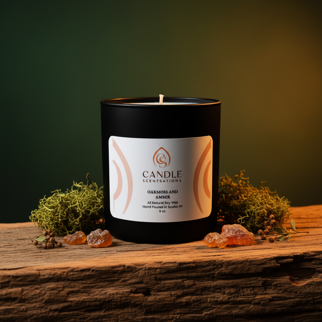 Oakmoss and Amber Candle